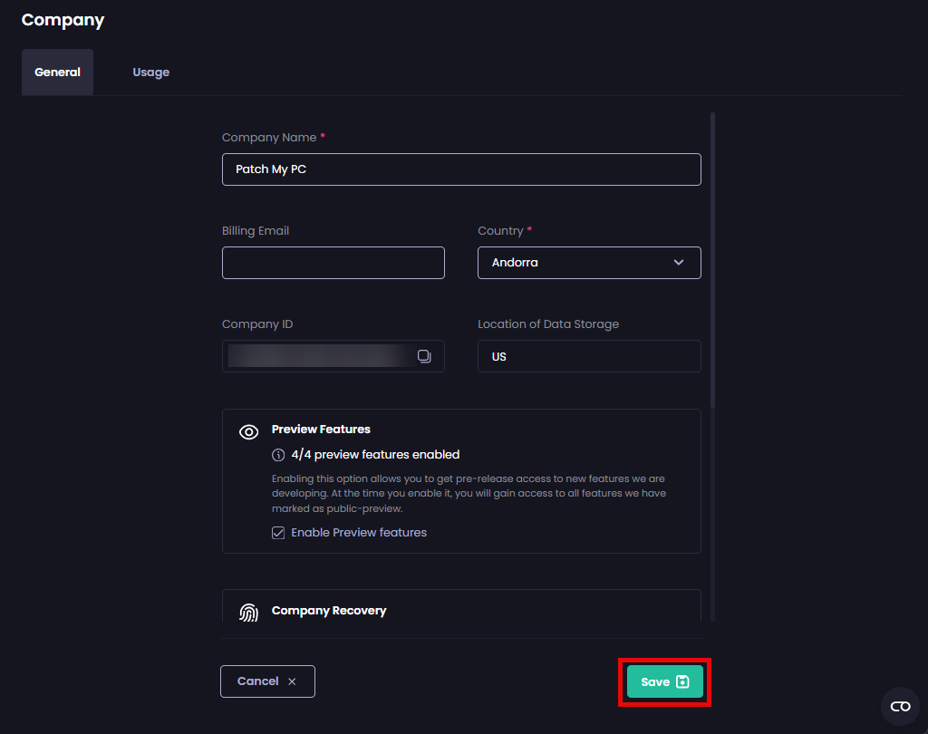 Clicking "Save" to save changes