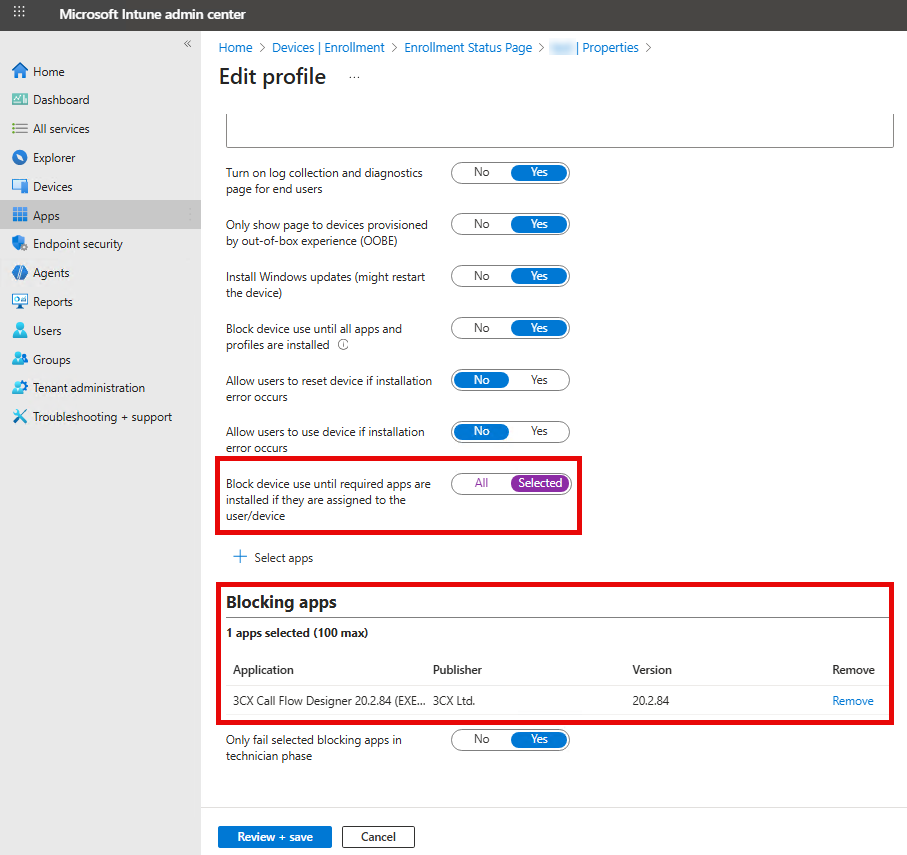 Block device use until required apps are installed if they are assigned to the user/device