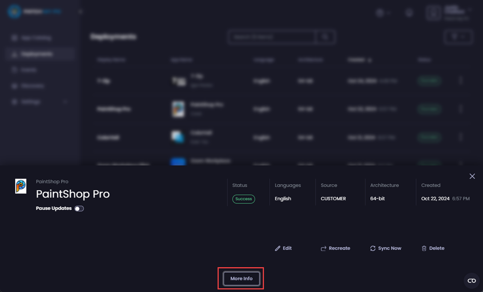 Clicking “More Info”