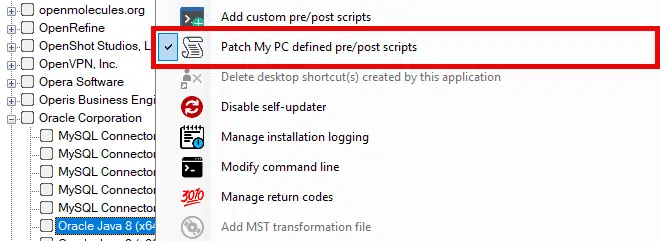 Patch My PC Defined Pre/Post Scripts