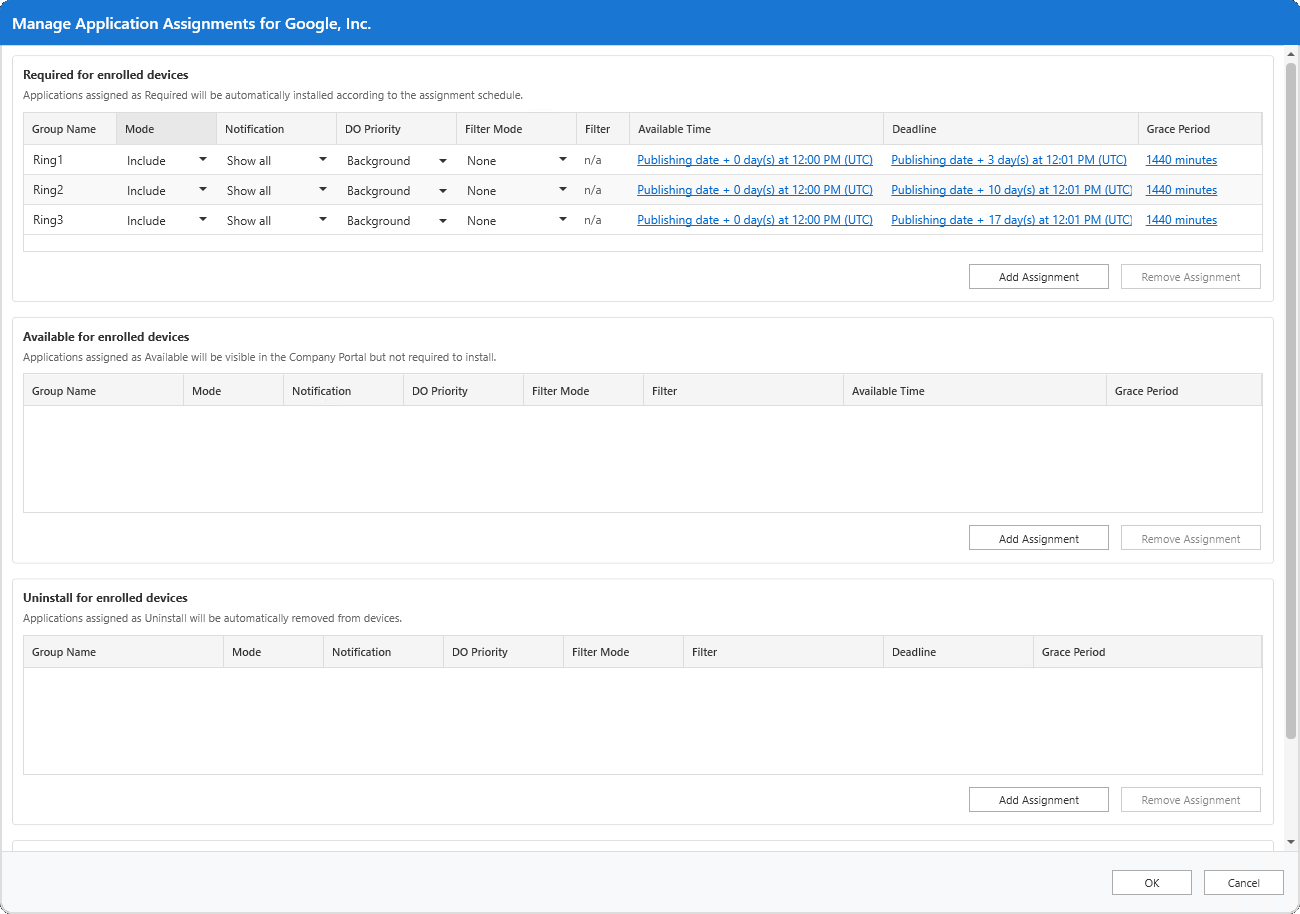 Example of a phased deployment 