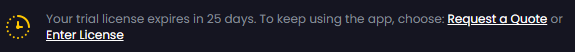 “Your trial license expires in xx days” message 