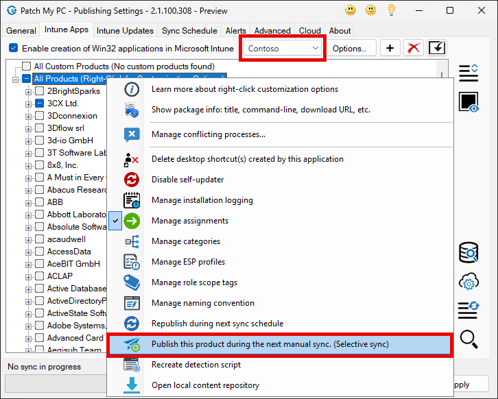 Sync a single tenant