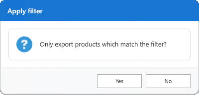 Filter Export Option