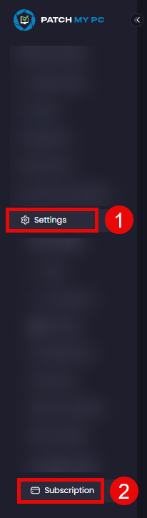 Navigating to 'Settings | Subscription'