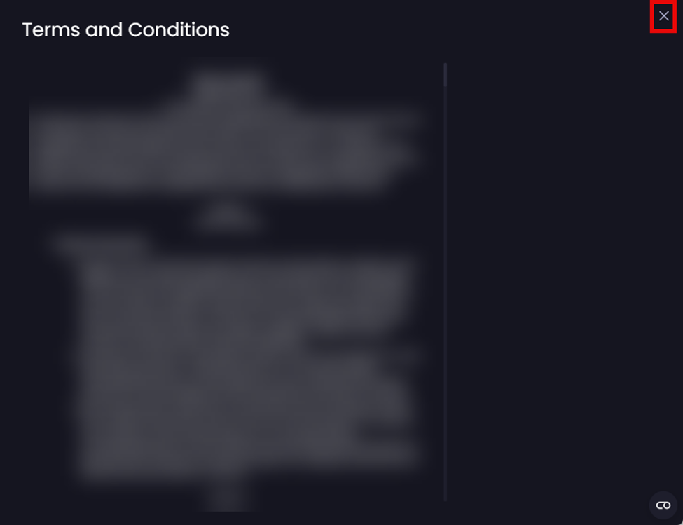 Reviewing the terms and conditions