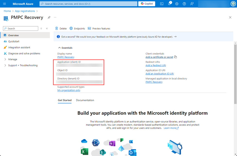 Noting the required values