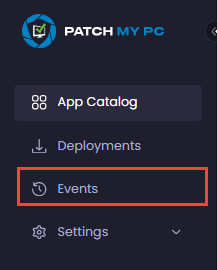 "Events" menu now visible