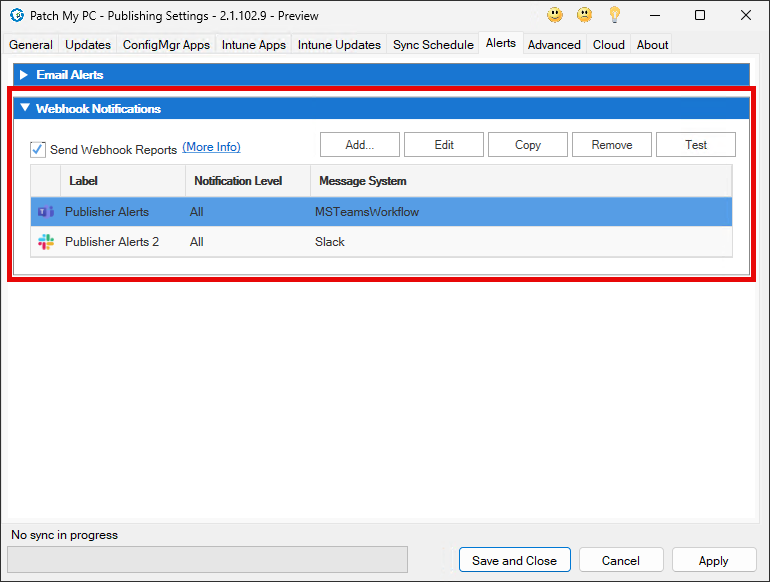 Webhook Notifications