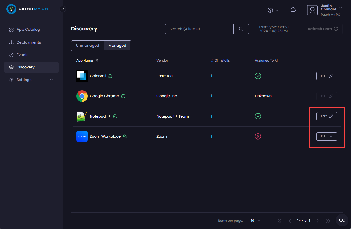 Different styles of the “Edit” button