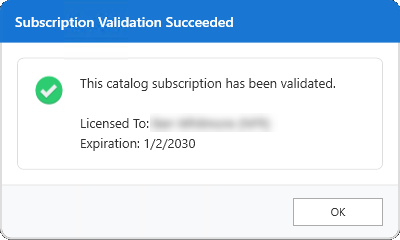 Subscription validation succeeded