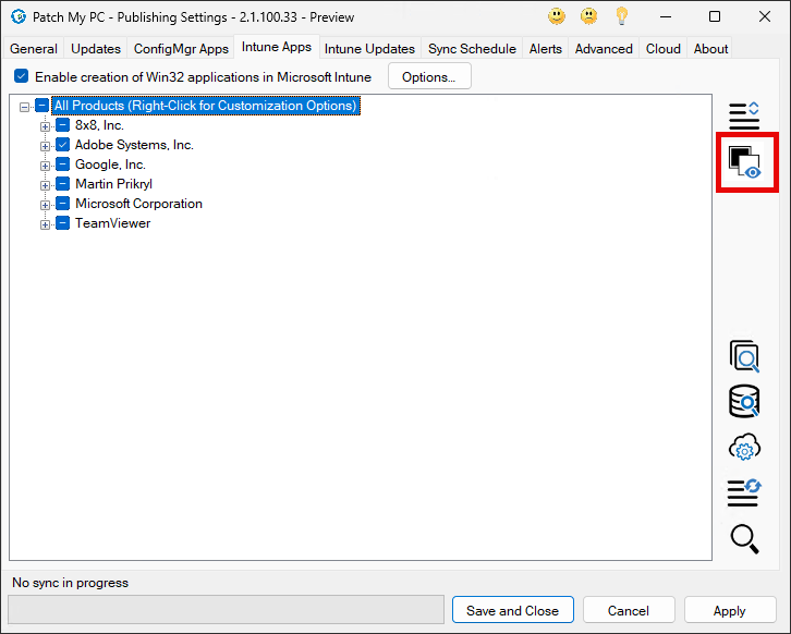 Product Tree Filtered by Selection