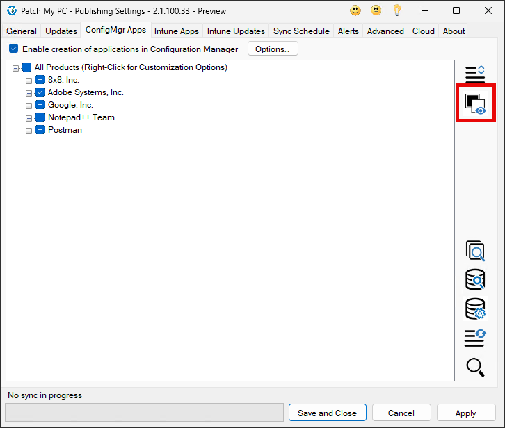 Product Tree Filtered by Selection