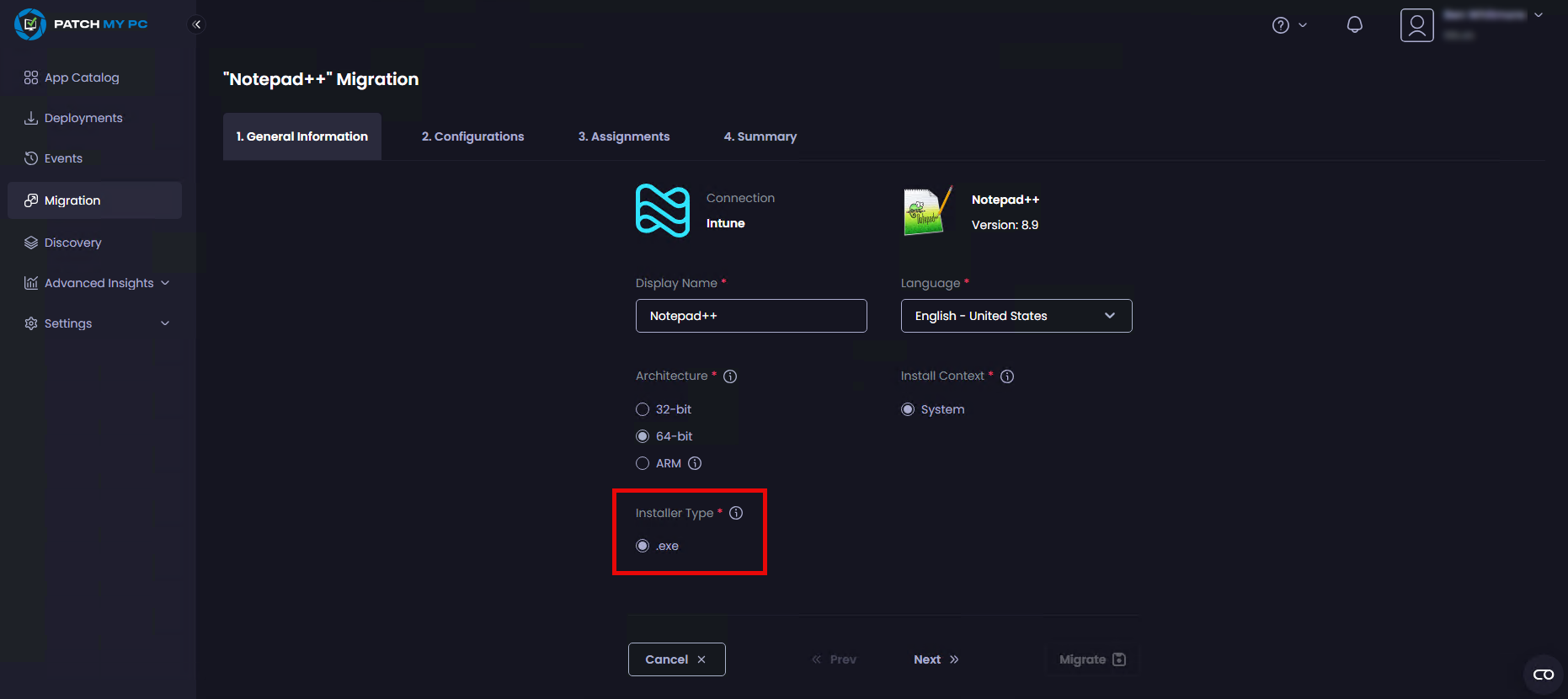 EXE-based app shown in the deployment flow