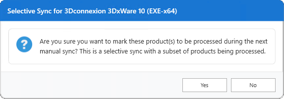 Selective Sync confirmation