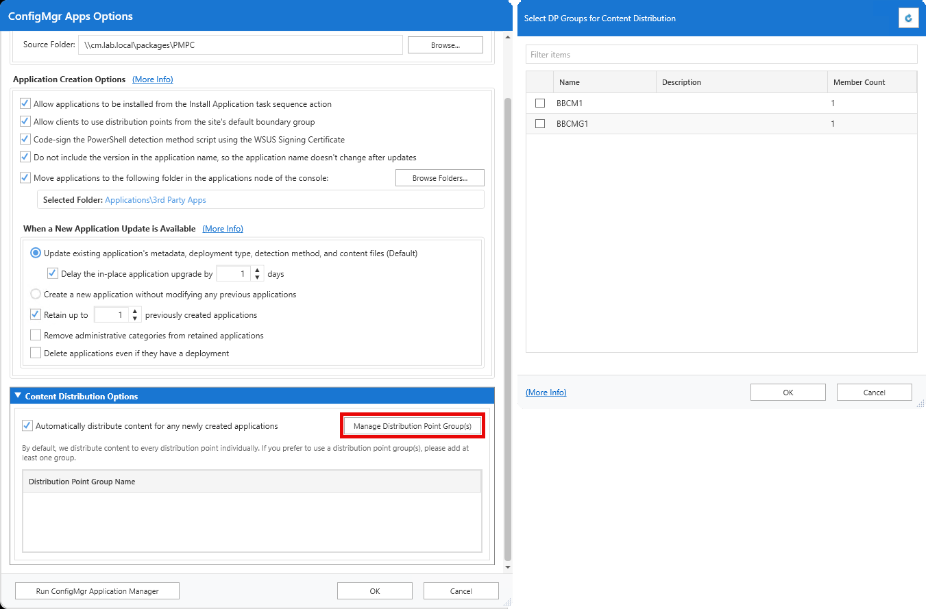 Manage Distribution Point Group(s)
