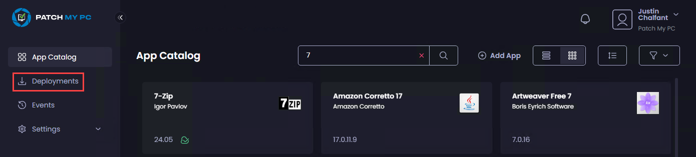 Navigating to the “Deployments” page.