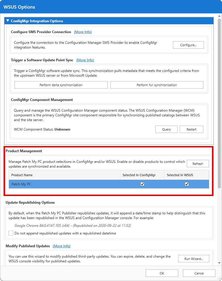 ConfigMgr/WSUS Product Management