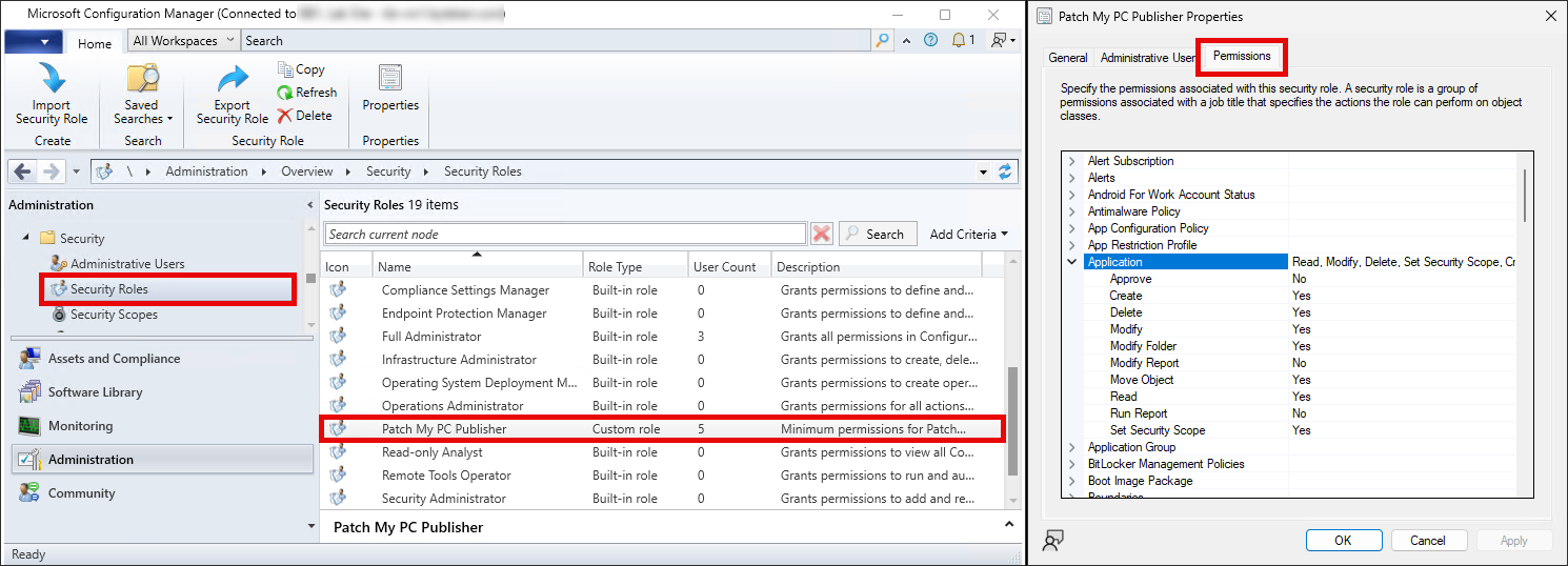 Security Role permissions required for the Publisher