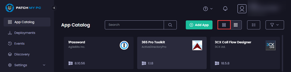 Clicking the “List View” button