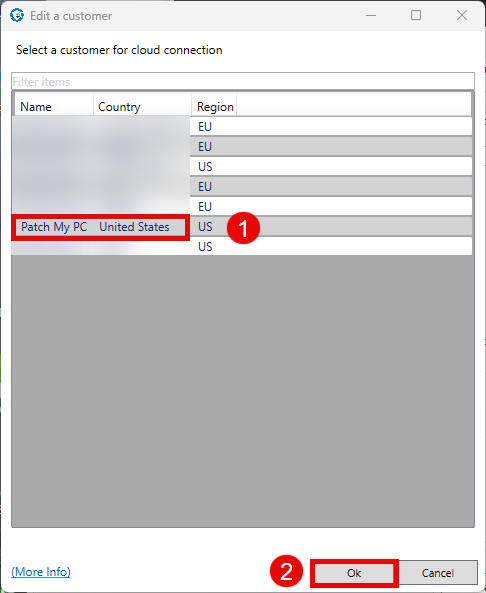 'Edit a customer' screen 