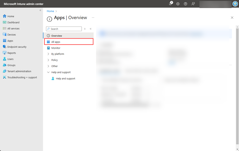 Navigating to “All Apps”
