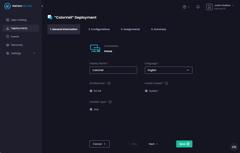 Deployment Wizard starting