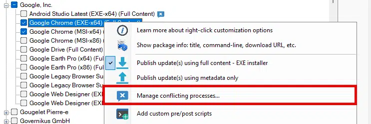 Manage Conflicting Processes