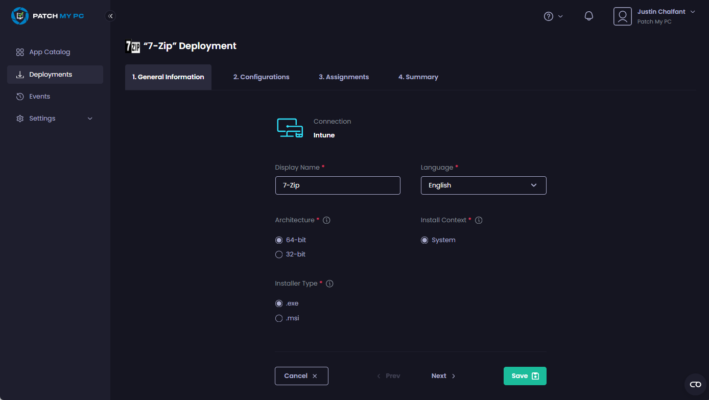 Deployment Wizard starting.