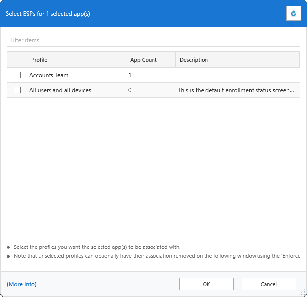 Manage ESP Associations