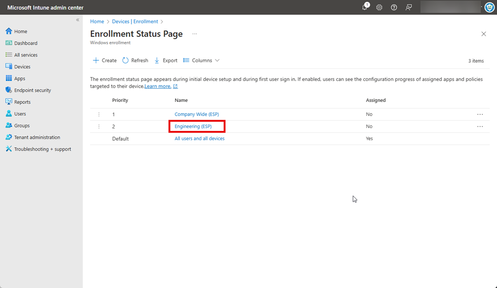 Clicking the relevant profile the PMPC Cloud deployment has been added to