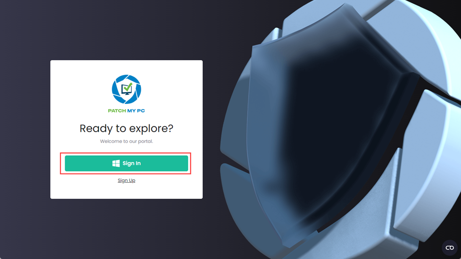 Clicking “Sign In” on the new browser tab prompting you to sign in to your portal.