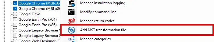 Add MST Transformation File