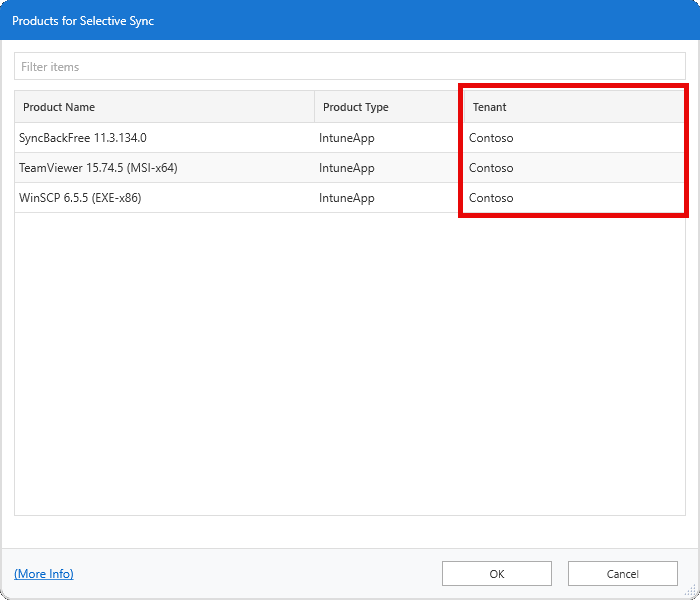 Sync a single tenant confirmation