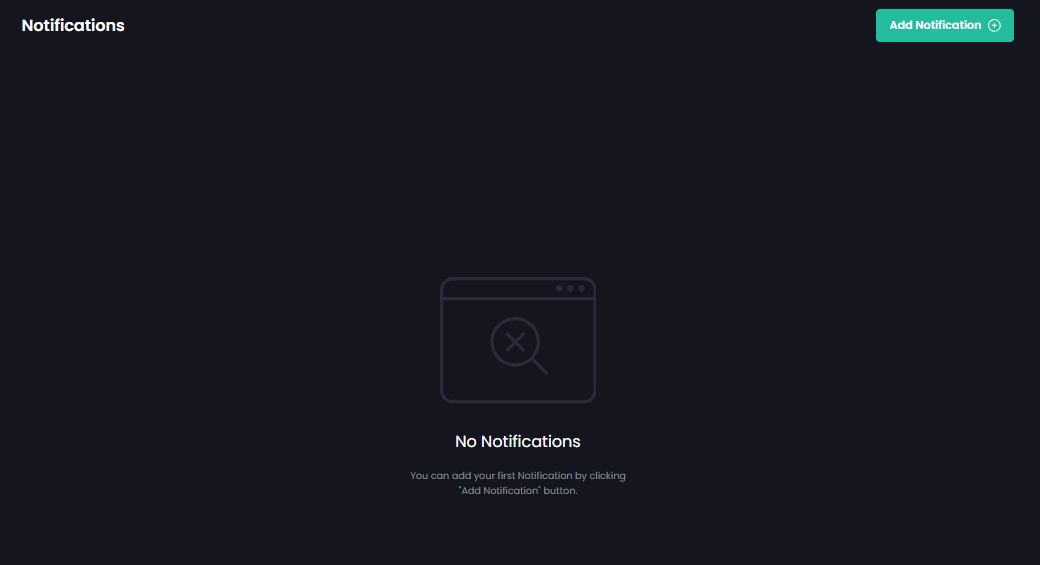 'Notifications' page