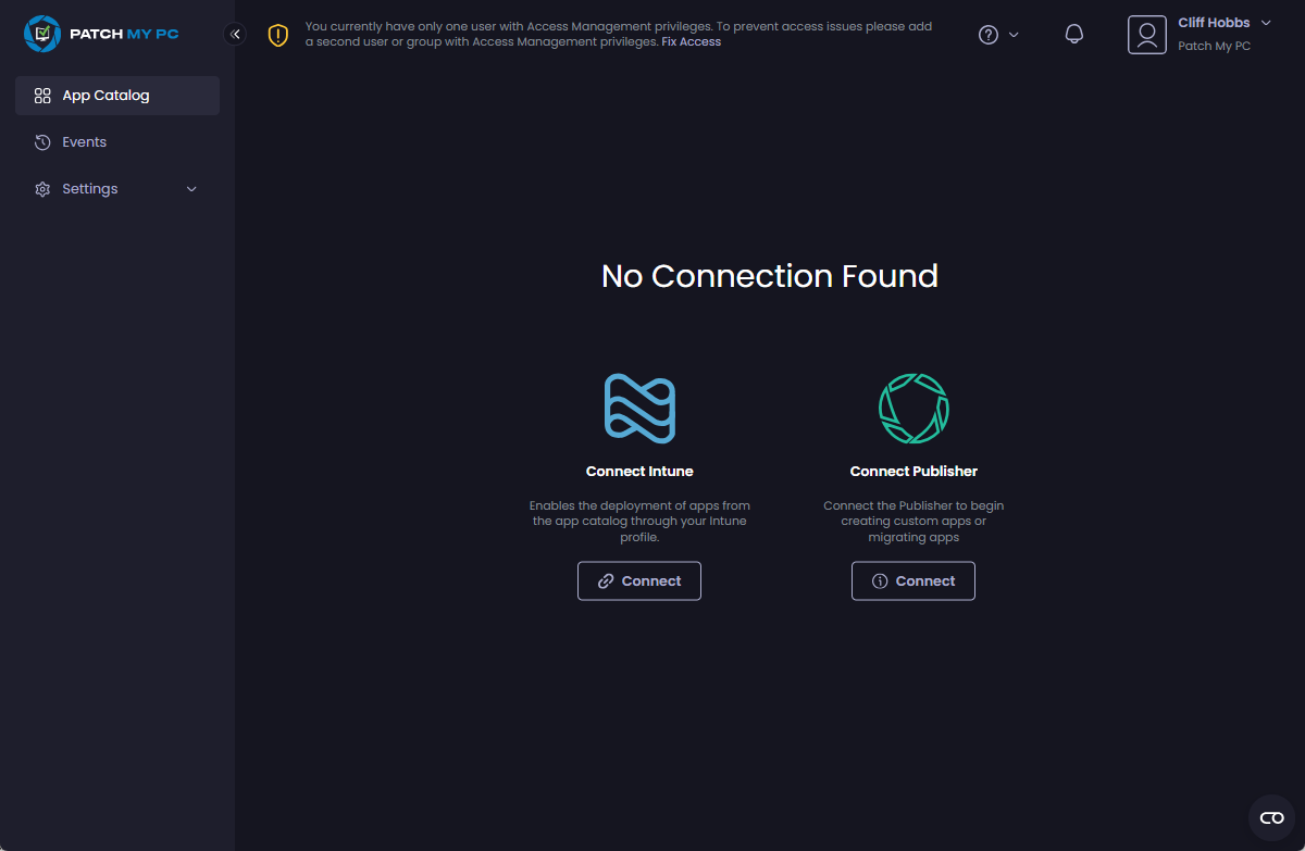 'App Catalog' page of the PMPC portal