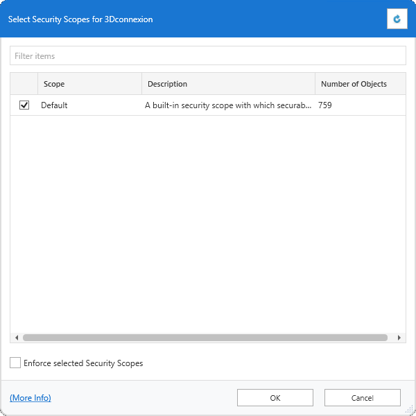 Selecting a Security Scope