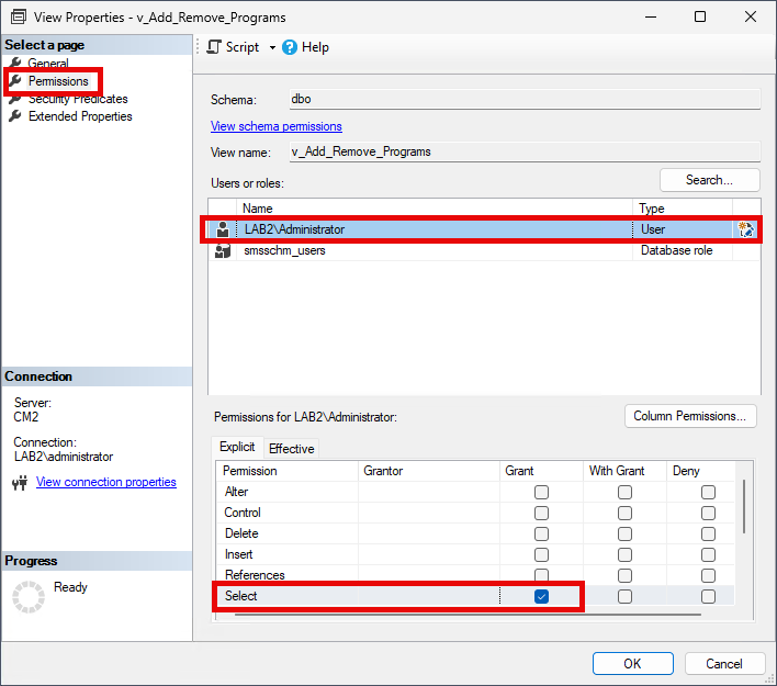 SQL Select Permission