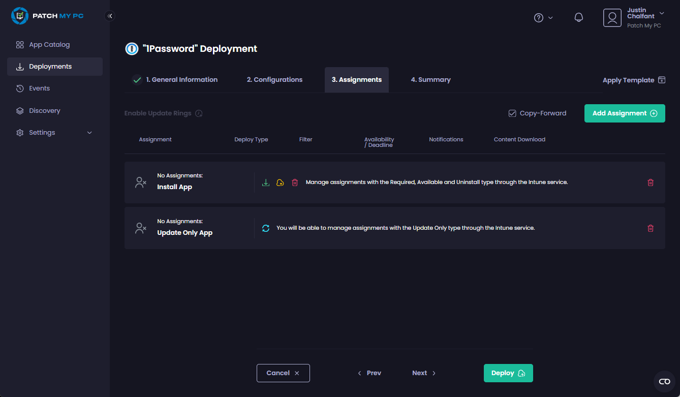 Selecting the required option