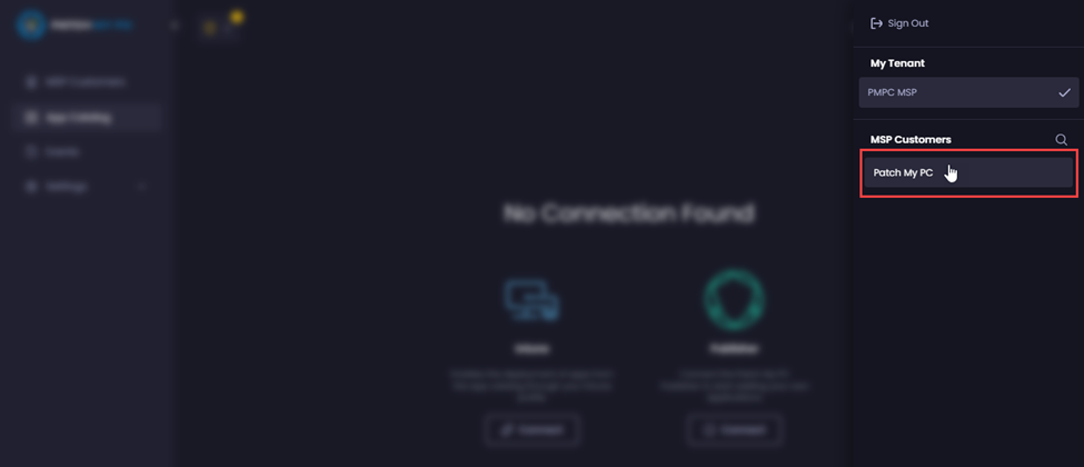 Selecting the child company