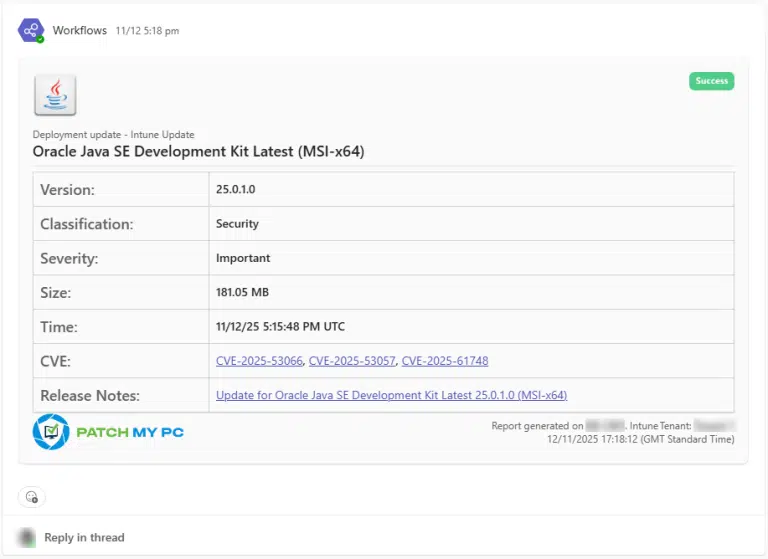 Send alerts as each product is published is enabled