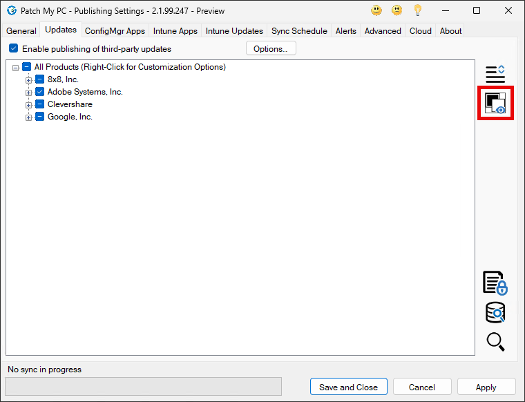 Product Tree Filtered by Selection